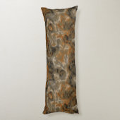 goud olijf en zwart abstract lichaamskussen (Achterkant (Verticaal))