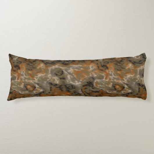goud olijf en zwart abstract lichaamskussen (Voorkant)