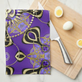 Goud OM Paarsste New age Goa Skies Theedoek (Quarter Fold)