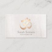 Goud Om Symbool Yoga en Meditatie Leraar Visitekaartje (Voorkant)