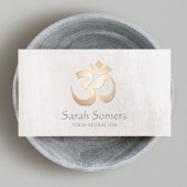 Goud Om Symbool Yoga en Meditatie Leraar Visitekaartje