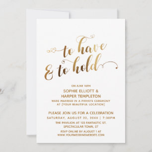 Goud Om Te Hebben en Te Houden Huwelijksfeest Na d Kaart