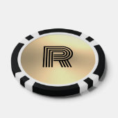 Goud Ombre Monogram Poker Chips (Enkel)