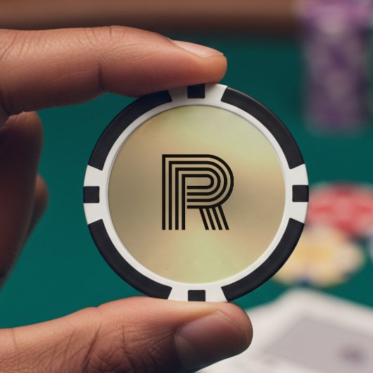 Goud Ombre Monogram Poker Chips