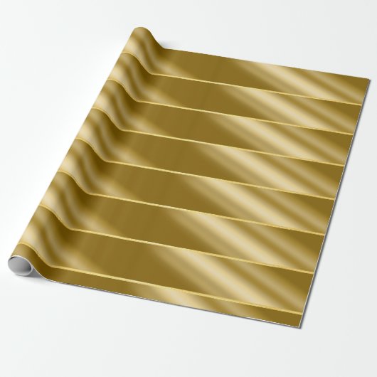 Goud omslagpapier met rimpeling cadeaupapier (Uitgerold)