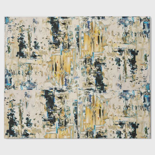 Goud onder grindwappapier cadeaupapier (Vlak)