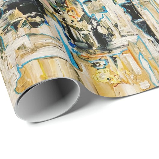 Goud onder grindwappapier cadeaupapier (Rol Hoek)