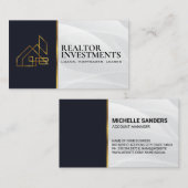 Goud onroerend goed | Eigen vermogen Visitekaartje (Voorkant / Achterkant)