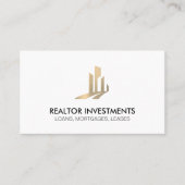 Goud onroerend goed gebouwen visitekaartje (Voorkant)