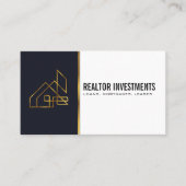 Goud Onroerend Goed Logo Visitekaartje (Voorkant)