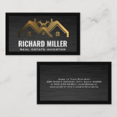 Goud onroerend goed | Vastgoedbelegger Visitekaartje (Voorkant / Achterkant)