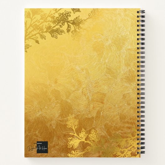 Goud ontwerp: Blank gevoerd  Notitieboek (Achterkant)