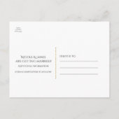 Goud ONZE LIEFDE IS EEN SPROOKJE Huwelijksdatum Be Aankondigingskaart (Achterkant)