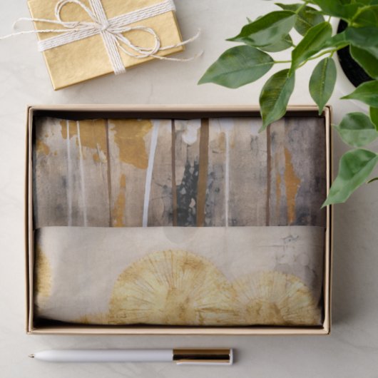 Goud Oosters Floral Modern Tissuepapier (Geschenk)