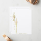 Goud oostpijnboombos notitiekaartje (Voorkant / Achterkant in situ)