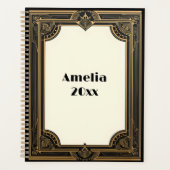 Goud op Black Art Deco Classic Planner (Voorkant)