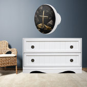 Goud op Black Cross Keramische Knop
