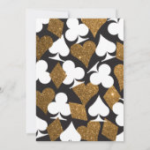 Goud op Black Las Vegas bruiloft uitnodiging (Achterkant)