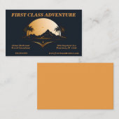 Goud op Black Sun Mountain Trees Reisbureau Visitekaartje (Voorkant / Achterkant)