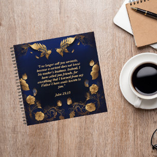 Goud op Blauwe Tijd met Jezus Journal Notitieboek