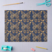 Goud op blauwe vlinders Decoupage Tissue Tissuepapier (Craft)