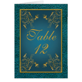 Goud op Blauwgroen Kaart tabelnummer