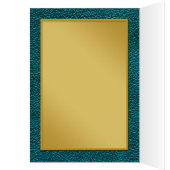 Goud op Blauwgroen Tafel Kaart (Binnen (Links))