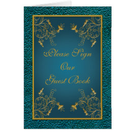 Goud op Blauwgroen Tafel Kaart