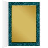 Goud op Blauwgroen Tafel Kaart (Binnen (Rechts))