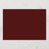 Goud op Bourgondische Art Deco bruiloft Menu (Achterkant)