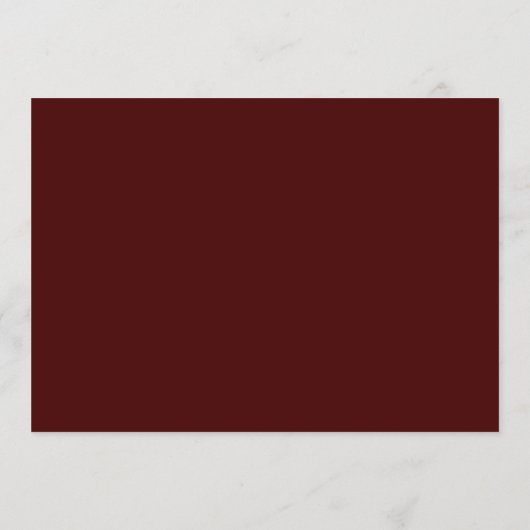 Goud op Bourgondische Art Deco bruiloft Menu (Achterkant)