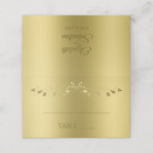 Goud op Goud Elegante Gradiënt Trouw Plaatskaartje (Buitenkant ongevouwen)