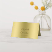 Goud op Goud Elegante Gradiënt Trouw Plaatskaartje (Achterkant)