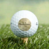 Goud Op Goud Initiaal en Naam Gepersonaliseerd Cad Golfballen (Insitu Shirt)