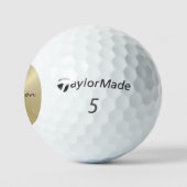 Goud Op Goud Initiaal en Naam Gepersonaliseerd Cad Golfballen (Logo)