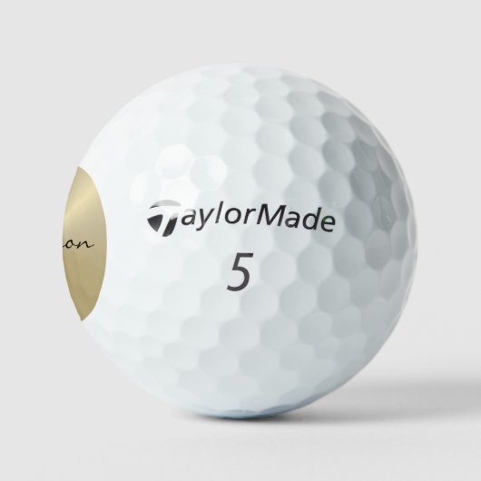 Goud Op Goud Initiaal en Naam Gepersonaliseerd Cad Golfballen (Logo)