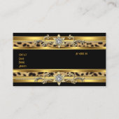 Goud op Goud Zwart Elegant Classy Jewel 3 Visitekaartje (Achterkant)