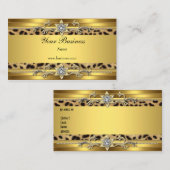 Goud op Goud Zwart Elegant Classy Jewel Visitekaartje (Voorkant / Achterkant)