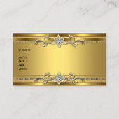 Goud op Goud Zwart Elegant Classy Jewel Visitekaartje (Achterkant)