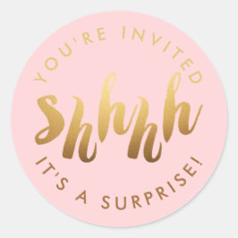 Goud op gouden bruidsschat Aangepaste kleuren op z Ronde Sticker