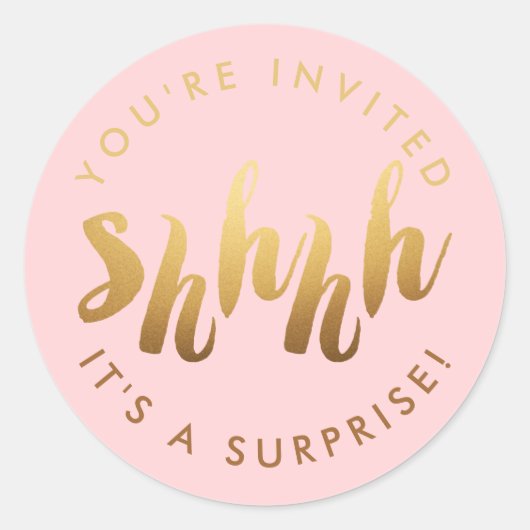 Goud op gouden bruidsschat Aangepaste kleuren op z Ronde Sticker (Voorkant)