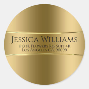 Goud op gouden klassieke ronde Sticker