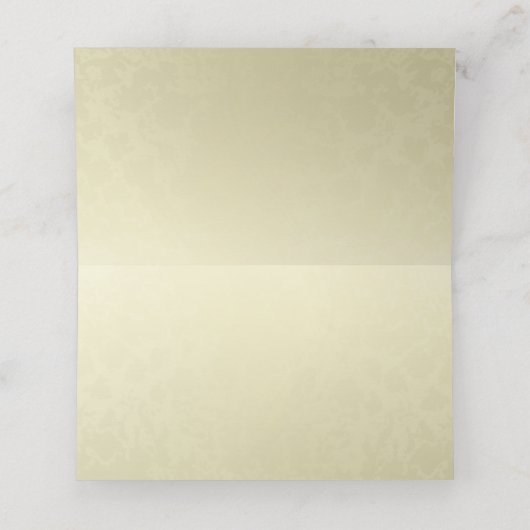 Goud op gouden monogram bruiloft plaatskaartje (Binnenkant ongevouwen)