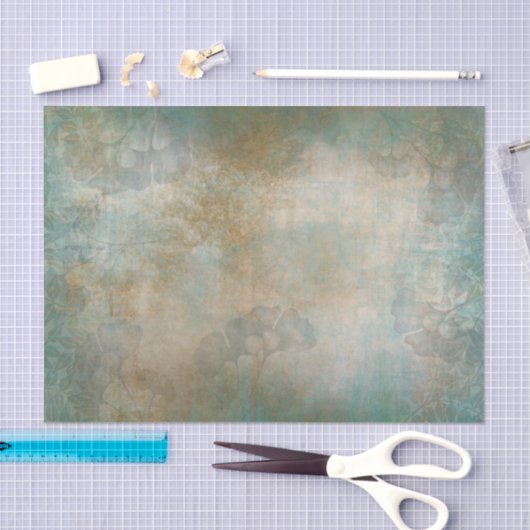 Goud op groene antiek elegante bruinkoolvis tissuepapier (Craft)