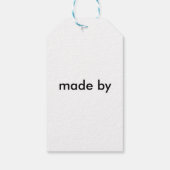 goud op het blauwe tantrische symbool cadeaulabel (Achterkant)