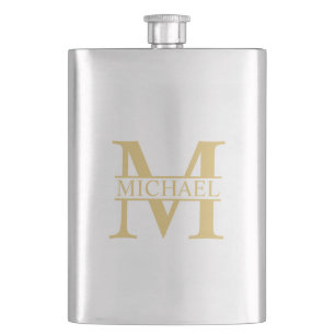 Goud, op maat gemaakt monogram en naam flacon