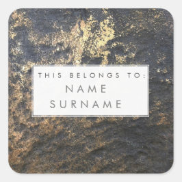 Goud op Rock Custom Gedrukt Naam Label Stickers