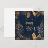 Goud op saffier Lijst Bijbelvers Feestdagenkaart (Voorkant / Achterkant)