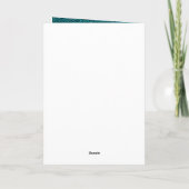 Goud op Teal Bedankkaart (Achterkant)