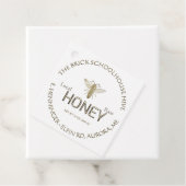 Goud op White Honey Voeding Feiten Queen Bee Label (In situ)